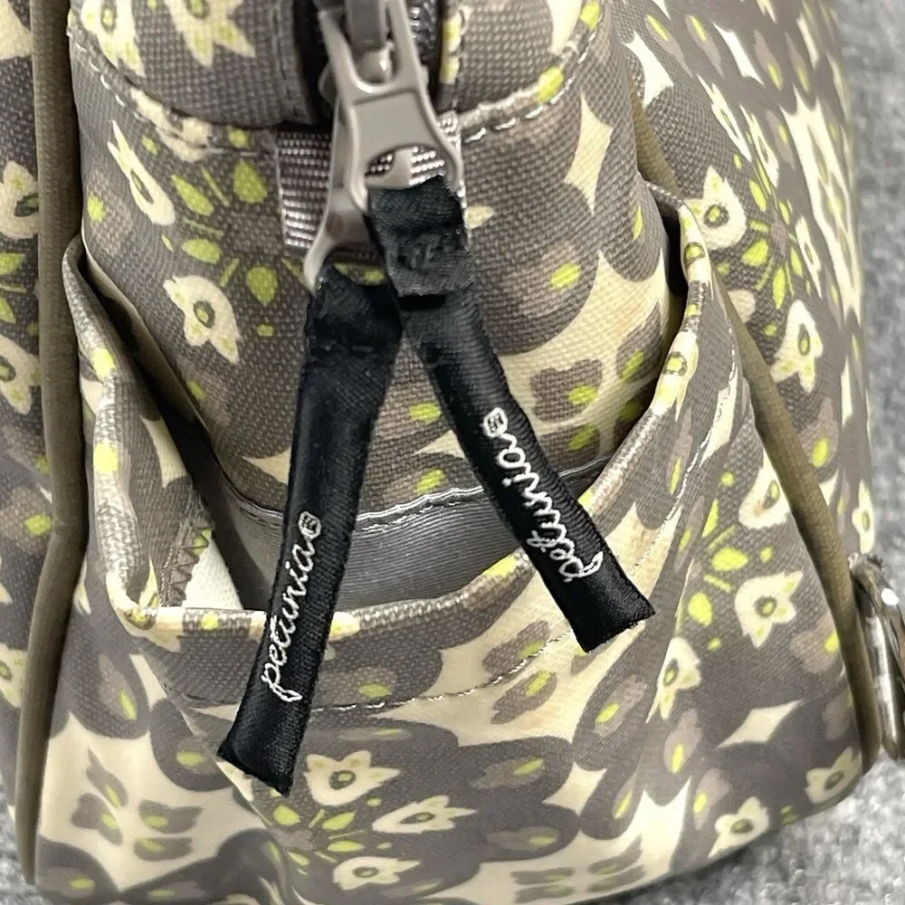 Petunia Pickle Bottom Sashay Satchel Backpack Coated Canvas Misted Marseille